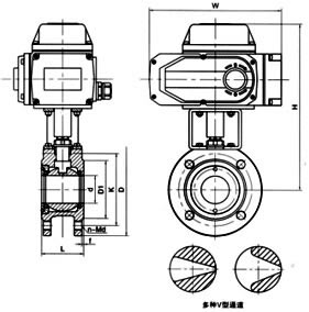 Q941法兰电动球阀结构图