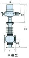 三通合流电动调节阀结构图1