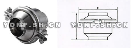 H24X-E型卫生级焊接止回阀外形尺寸图