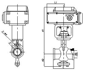 ZAJV电动V型蒸汽调节球阀结构图