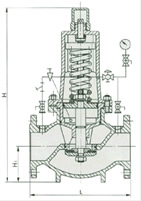 YFY-Y46T组合式减压阀外形尺寸图