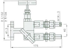 EN5-15 1151型一体化二阀组外形尺寸图